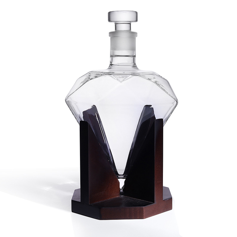 Glass Decanter Whiskey - Декантер для виски с алмазной огранкой,