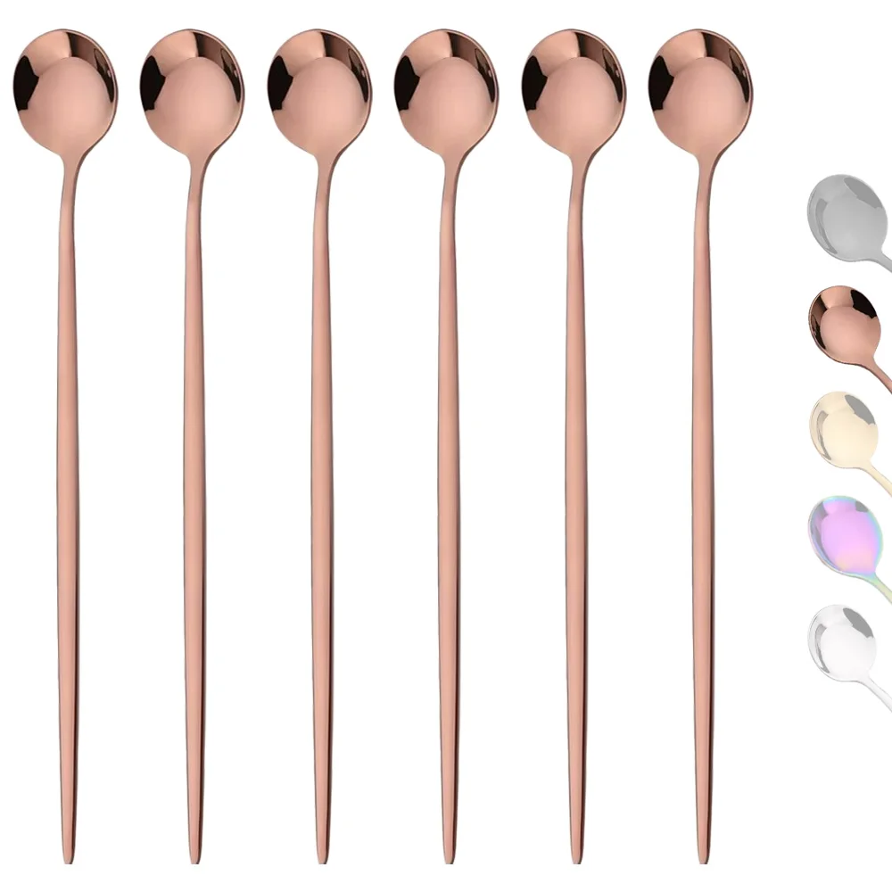 Gold Cutlery Flatware - 6 шт., ложка для льда с