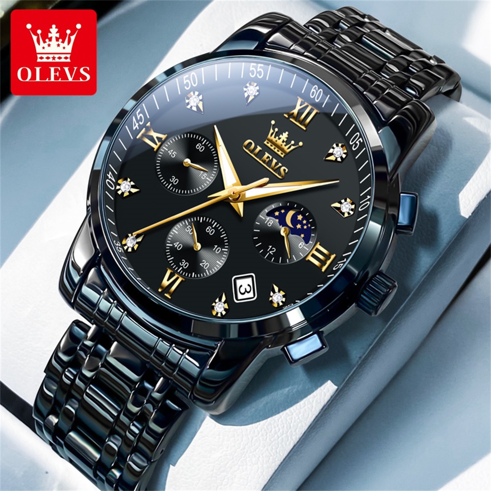 Luxury Zone - OLEVS Популярные мужские часы из нержавеющей