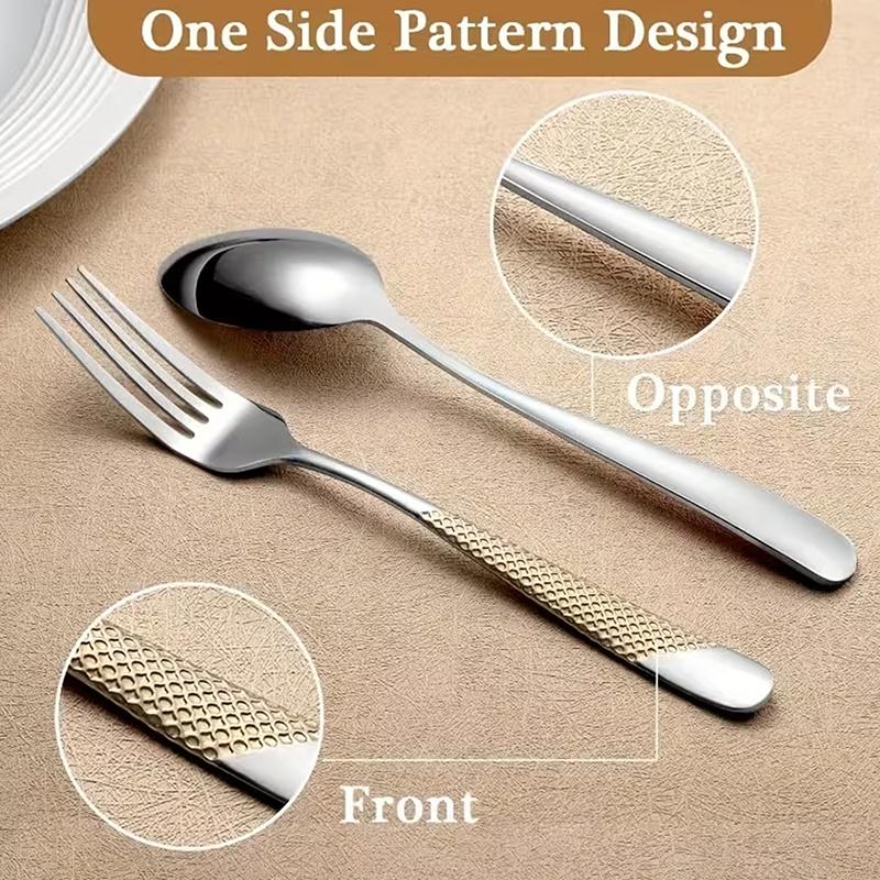 Новый набор кухонных принадлеж – обзор и цена Gold Cutlery Flatware