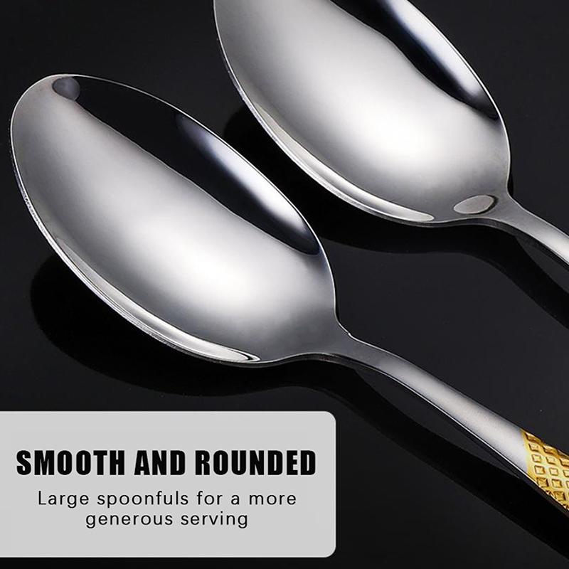 Новый набор кухонных принадлеж – обзор и цена Gold Cutlery Flatware