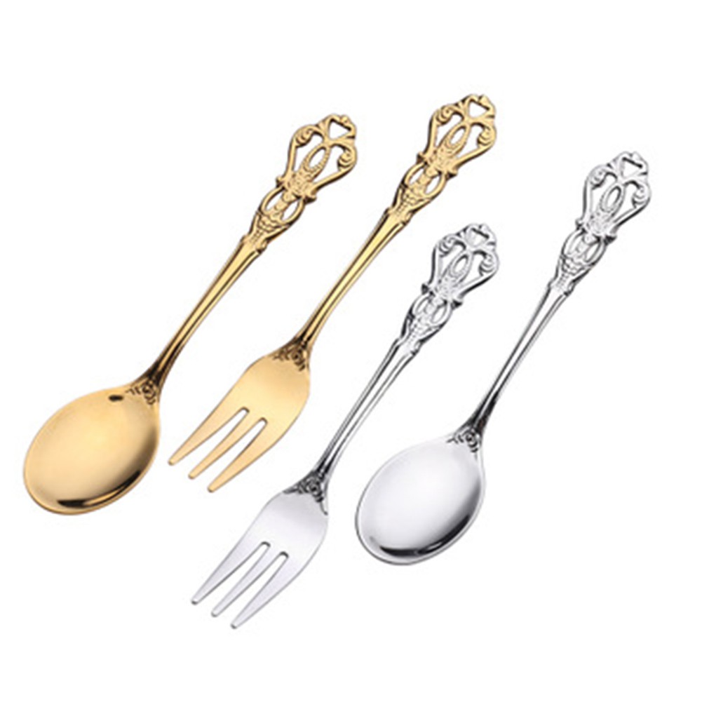 Набор винтажных золотых ложек  – обзор и цена Gold Cutlery Flatware
