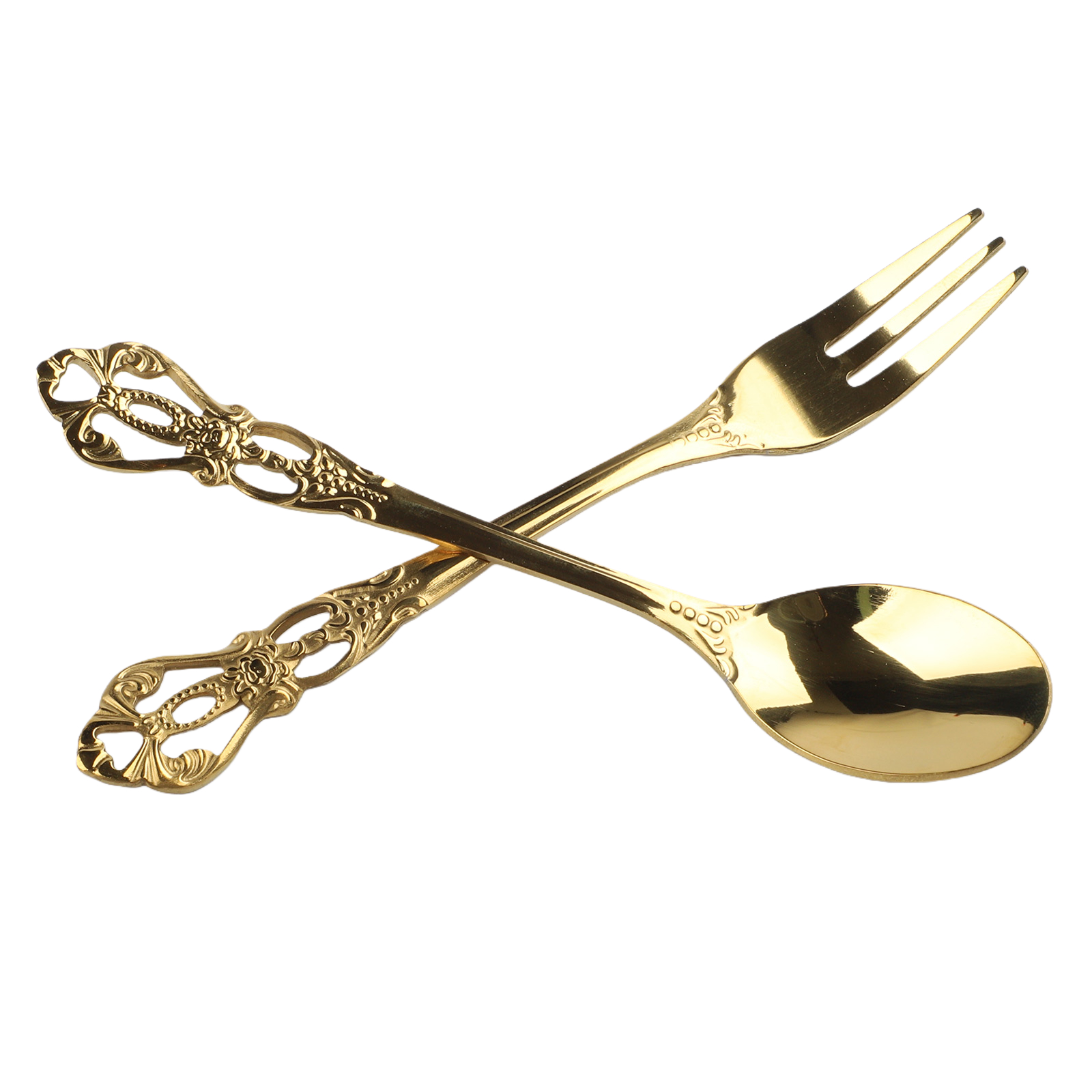Набор винтажных золотых ложек  – обзор и цена Gold Cutlery Flatware
